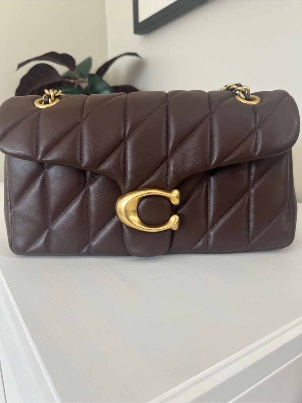 Coach Quilted Tabby 26 in Maple/Gold